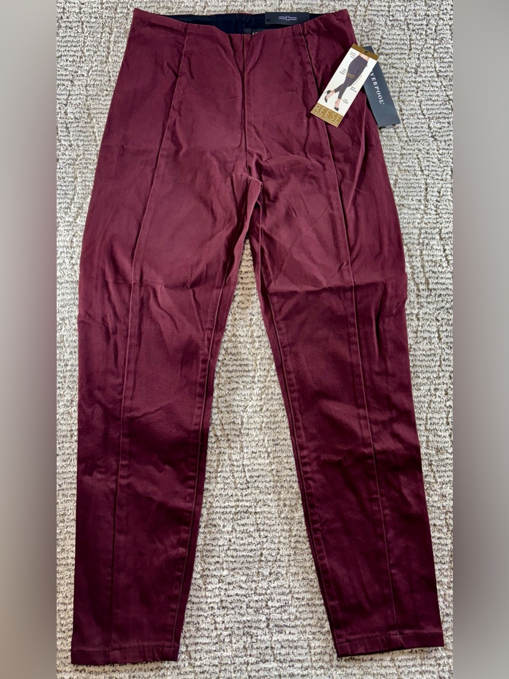 NWT Liverpool Women’s 2/26 Cherry Mocha Reese Crop Legging Pants
